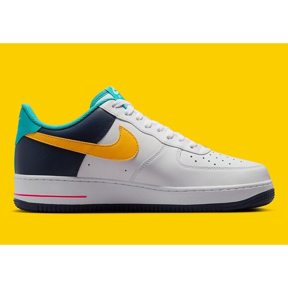 Nike Air Force 1 '07 Shoes White Thunder Blue Pink HF4849-100 Men's Sizes NEW - Picture 2 of 7